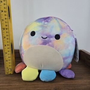 NWT Squishmallows 8" Pedi the Octopus tie dye patterns